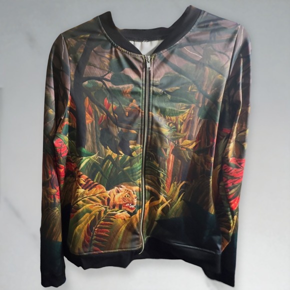 BlackMilk Limited Edition Tropical Storm BF Bomber Jacket Women's Size L - Picture 3 of 7